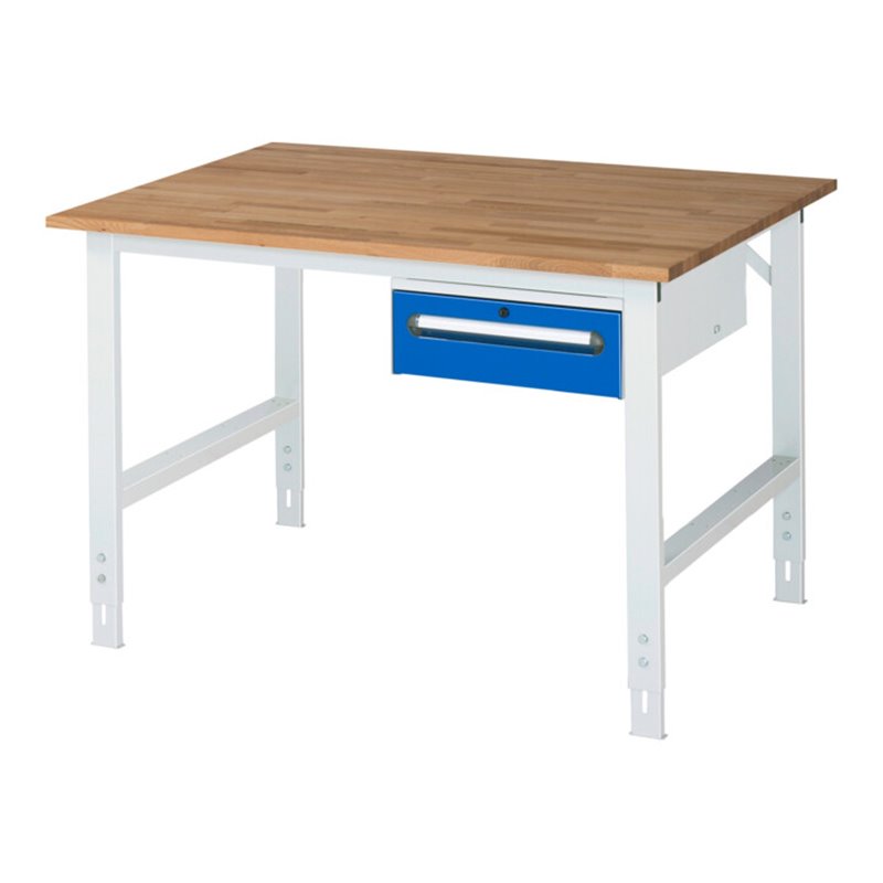 Rau Arbeitstisch Tom höhenverstellbar KM02, B1250xT1000xH910-1230mm, B-Platte-25mm