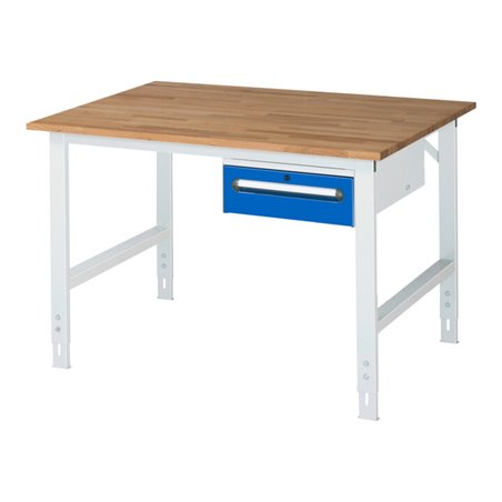 Rau Arbeitstisch Tom höhenverstellbar KM02, B1250xT1000xH910-1230mm, B-Platte-25mm