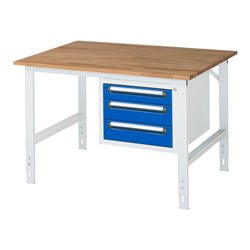 Rau Arbeitstisch Tom höhenverstellbar KM04, B1250xT1000xH910-1230mm, B-Platte-25mm