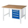 Rau Arbeitstisch Tom höhenverstellbar KM07, B1250xT1000xH910-1230mm, B-Platte-25mm