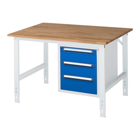 Rau Arbeitstisch Tom höhenverstellbar KM06, B1250xT1000xH910-1230mm, B-Platte-25mm