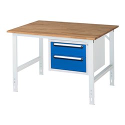 Rau Arbeitstisch Tom höhenverstellbar KM03, B1250xT1000xH910-1230mm, B-Platte-25mm