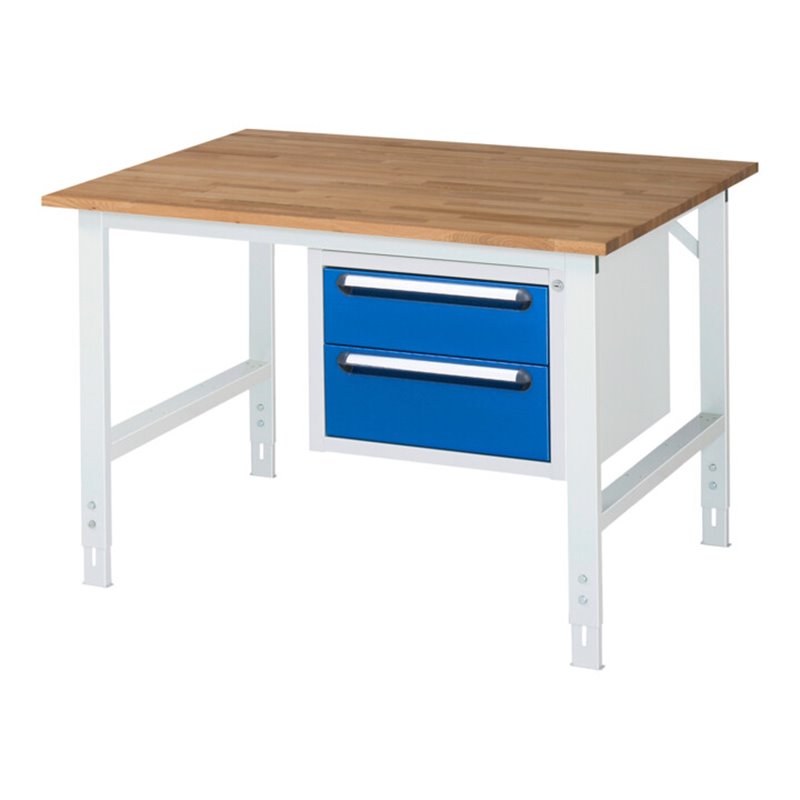 Rau Arbeitstisch Tom höhenverstellbar KM03, B1250xT1000xH910-1230mm, B-Platte-25mm