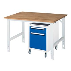 Rau Arbeitstisch Tom höhenverstellbar KM08, B1250xT1000xH910-1230mm, B-Platte-25mm