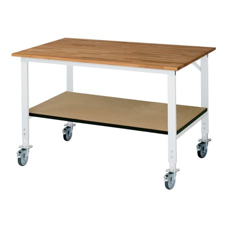 Rau Fahrbarer Arbeitstisch (HV) Tom KM-01, B1500xT1000xH910-1230mm, B-Platte-25mm