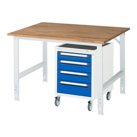 Rau Arbeitstisch Tom höhenverstellbar KM10, B1250xT1000xH910-1230mm, B-Platte-25mm