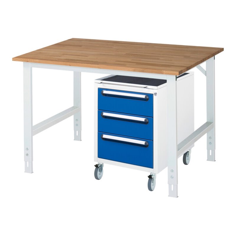 Rau Arbeitstisch Tom höhenverstellbar KM09, B1250xT1000xH910-1230mm, B-Platte-25mm