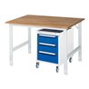 Rau Arbeitstisch Tom höhenverstellbar KM09, B1250xT1000xH910-1230mm, B-Platte-25mm
