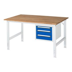 Rau Arbeitstisch Tom höhenverstellbar KM04, B1500xT1000xH760-1080mm, B-Platte-25mm