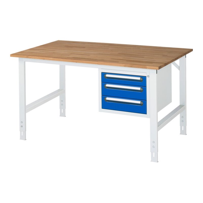 Rau Arbeitstisch Tom höhenverstellbar KM04, B1500xT1000xH760-1080mm, B-Platte-25mm