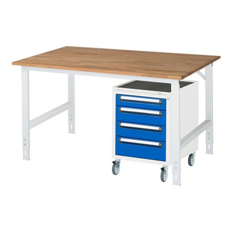 Rau Arbeitstisch Tom höhenverstellbar KM10, B1500xT1000xH760-1080mm, B-Platte-25mm