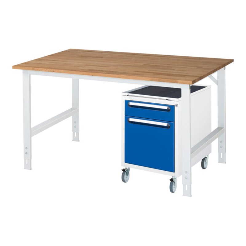 Rau Arbeitstisch Tom höhenverstellbar KM08, B1500xT1000xH760-1080mm, B-Platte-25mm