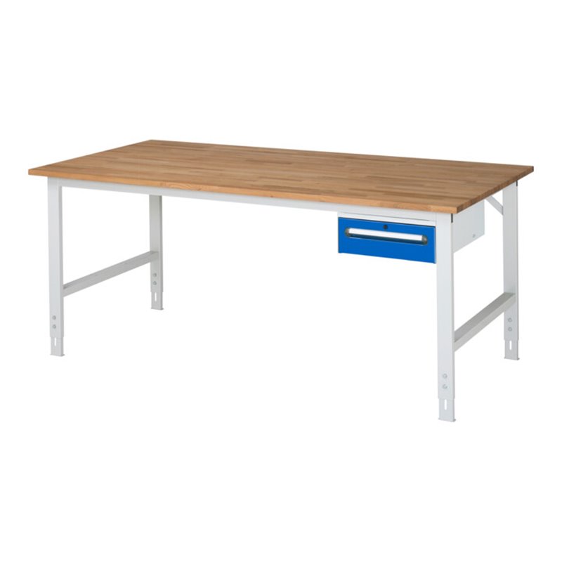 Rau Arbeitstisch Tom höhenverstellbar KM02, B2000xT1000xH760-1080mm, B-Platte-25mm