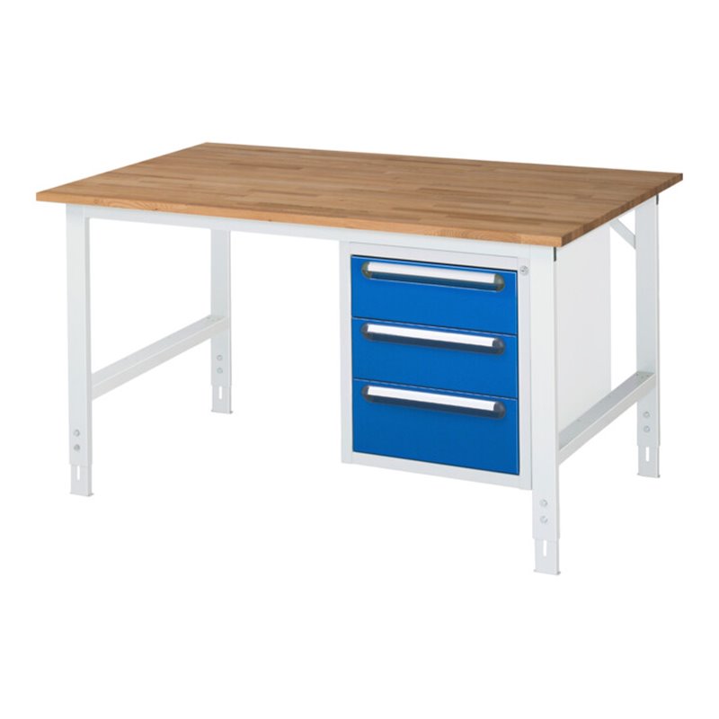 Rau Arbeitstisch Tom höhenverstellbar KM06, B1500xT1000xH760-1080mm, B-Platte-25mm