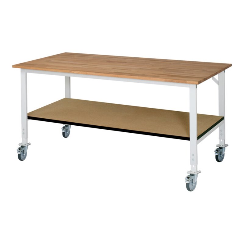 Rau Fahrbarer Arbeitstisch (HV) Tom KM-01, B2000xT1000xH910-1230mm, B-Platte-25mm