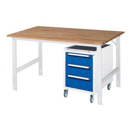 Rau Arbeitstisch Tom höhenverstellbar KM09, B1500xT1000xH760-1080mm, B-Platte-25mm