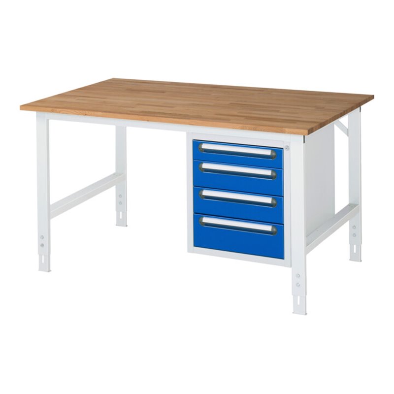 Rau Arbeitstisch Tom höhenverstellbar KM07, B1500xT1000xH760-1080mm, B-Platte-25mm