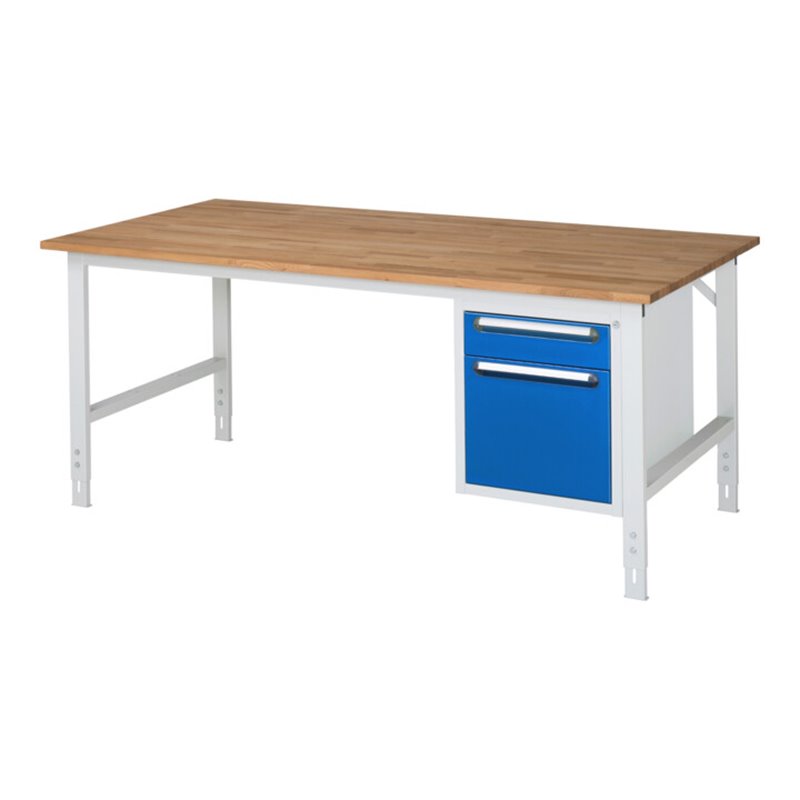 Rau Arbeitstisch Tom höhenverstellbar KM05, B2000xT1000xH760-1080mm, B-Platte-25mm