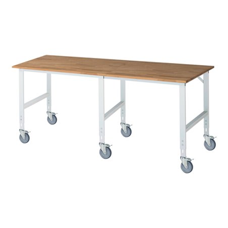 Rau Fahrbarer Arbeitstisch (HV) Tom (6 LR), B2500xT1000xH910-1230mm, B-Platte-25mm