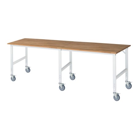 Rau Fahrbarer Arbeitstisch (HV) Tom (6 LR), B3000xT1000xH910-1230mm, B-Platte-25mm