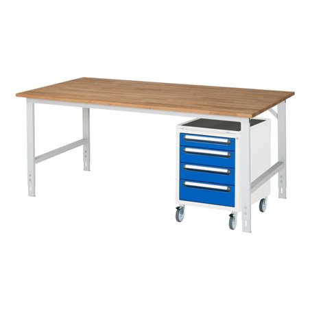 Rau Arbeitstisch Tom höhenverstellbar KM10, B2000xT1000xH760-1080mm, B-Platte-25mm