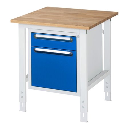 Rau Arbeitstisch Tom höhenverstellbar KM05, B750xT800xH760-1080mm, B-Platte-25mm