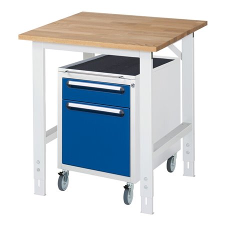 Rau Arbeitstisch Tom höhenverstellbar KM08, B750xT800xH760-1080mm, B-Platte-25mm