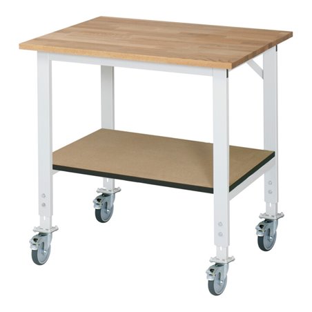Rau Fahrbarer Arbeitstisch (HV) Tom KM-01, B1000xT800xH910-1230mm, B-Platte-25mm