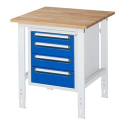 Rau Arbeitstisch Tom höhenverstellbar KM07, B750xT800xH760-1080mm, B-Platte-25mm