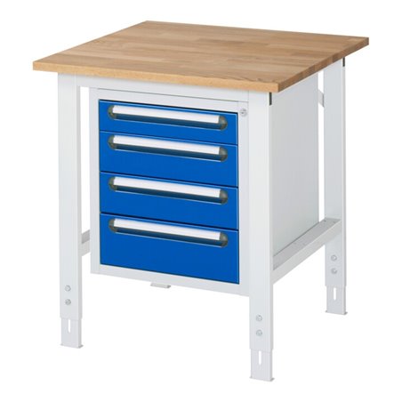 Rau Arbeitstisch Tom höhenverstellbar KM07, B750xT800xH760-1080mm, B-Platte-25mm