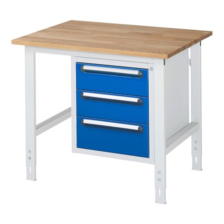 Rau Arbeitstisch Tom höhenverstellbar KM06, B1000xT800xH760-1080mm, B-Platte-25mm