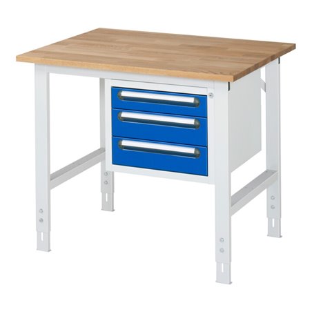 Rau Arbeitstisch Tom höhenverstellbar KM04, B1000xT800xH760-1080mm, B-Platte-25mm