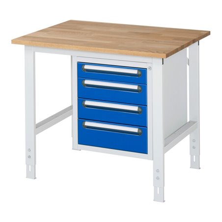 Rau Arbeitstisch Tom höhenverstellbar KM07, B1000xT800xH760-1080mm, B-Platte-25mm