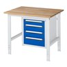 Rau Arbeitstisch Tom höhenverstellbar KM07, B1000xT800xH760-1080mm, B-Platte-25mm