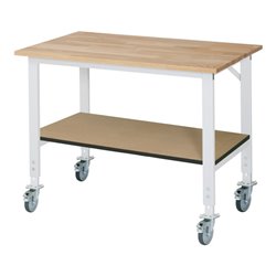 Rau Fahrbarer Arbeitstisch (HV) Tom KM-01, B1250xT800xH910-1230mm, B-Platte-25mm