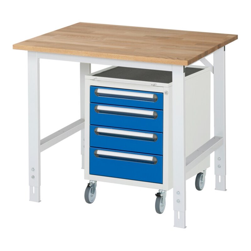 Rau Arbeitstisch Tom höhenverstellbar KM10, B1000xT800xH760-1080mm, B-Platte-25mm