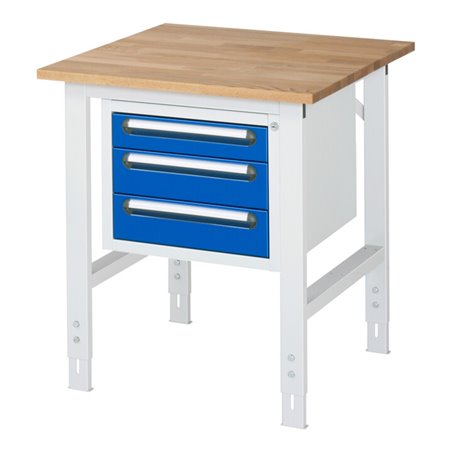 Rau Arbeitstisch Tom höhenverstellbar KM04, B750xT800xH760-1080mm, B-Platte-25mm