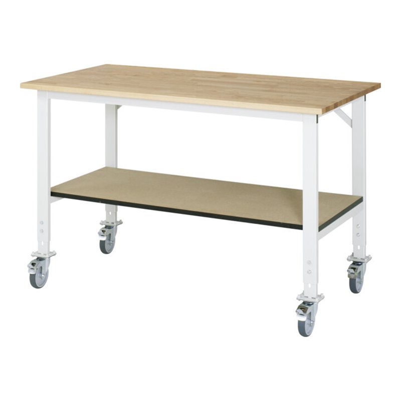 Rau Fahrbarer Arbeitstisch (HV) Tom KM-01, B1500xT800xH910-1230mm, B-Platte-25mm