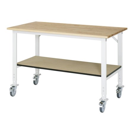 Rau Fahrbarer Arbeitstisch (HV) Tom KM-01, B1500xT800xH910-1230mm, B-Platte-25mm