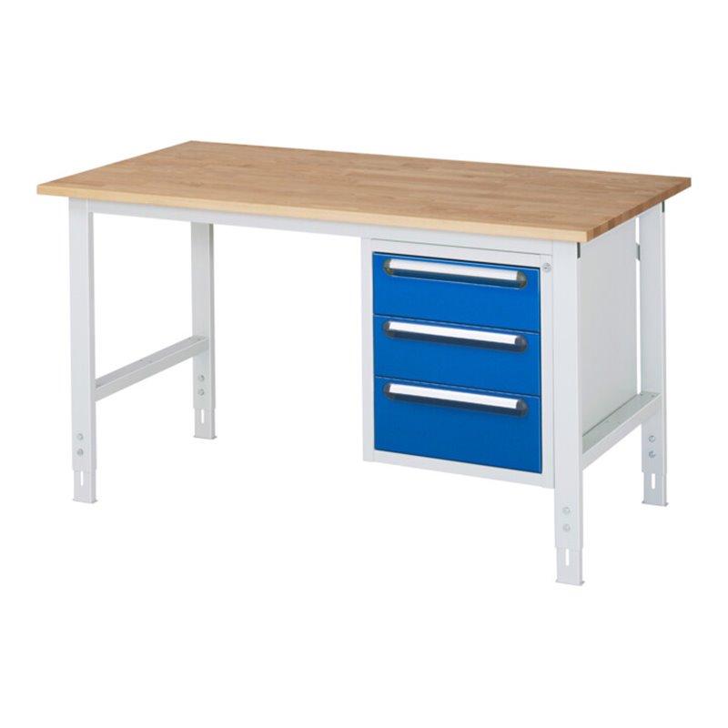 Rau Arbeitstisch Tom höhenverstellbar KM06, B1500xT800xH760-1080mm, B-Platte-25mm