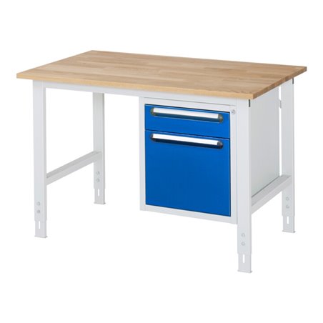 Rau Arbeitstisch Tom höhenverstellbar KM05, B1250xT800xH760-1080mm, B-Platte-25mm