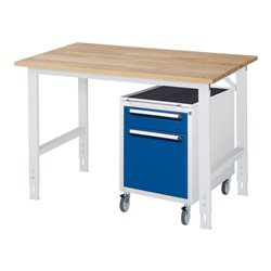 Rau Arbeitstisch Tom höhenverstellbar KM08, B1250xT800xH760-1080mm, B-Platte-25mm