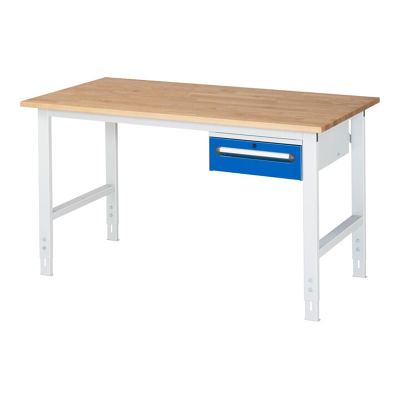 Rau Arbeitstisch Tom höhenverstellbar KM02, B1500xT800xH760-1080mm, B-Platte-25mm