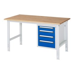 Rau Arbeitstisch Tom höhenverstellbar KM07, B1500xT800xH760-1080mm, B-Platte-25mm