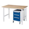 Rau Arbeitstisch Tom höhenverstellbar KM09, B1250xT800xH760-1080mm, B-Platte-25mm