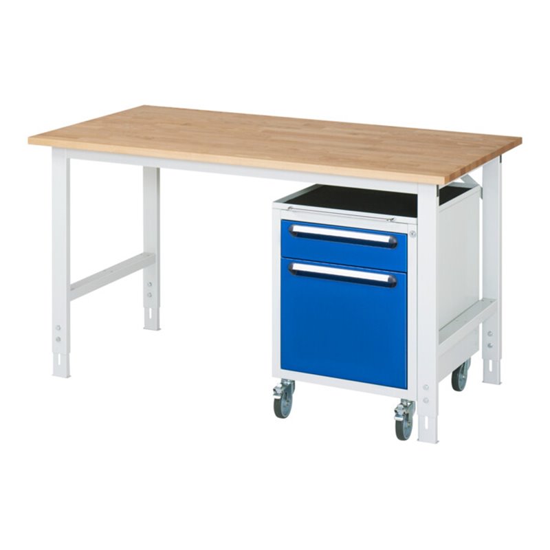 Rau Arbeitstisch Tom höhenverstellbar KM08, B1500xT800xH760-1080mm, B-Platte-25mm