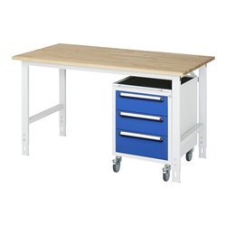 Rau Arbeitstisch Tom höhenverstellbar KM09, B1500xT800xH760-1080mm, B-Platte-25mm