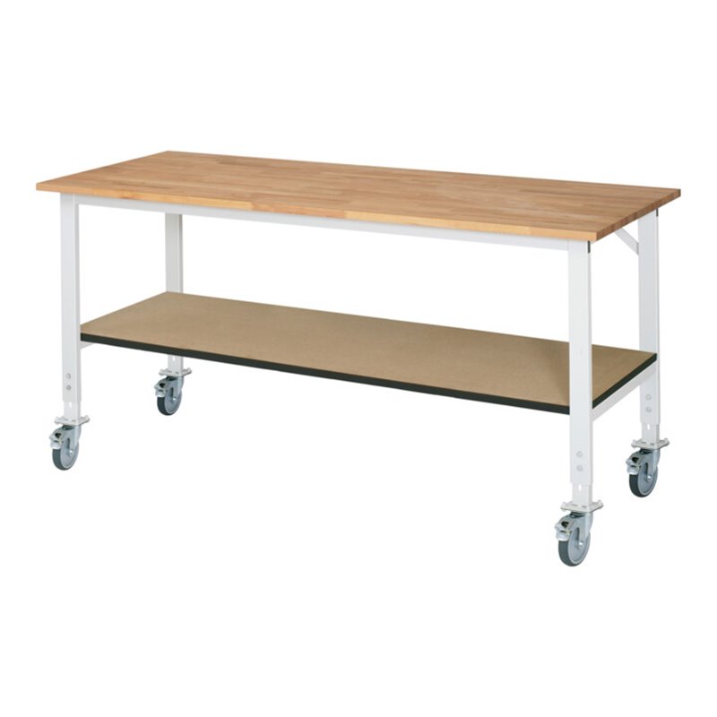 Rau Fahrbarer Arbeitstisch (HV) Tom KM-01, B2000xT800xH910-1230mm, B-Platte-25mm