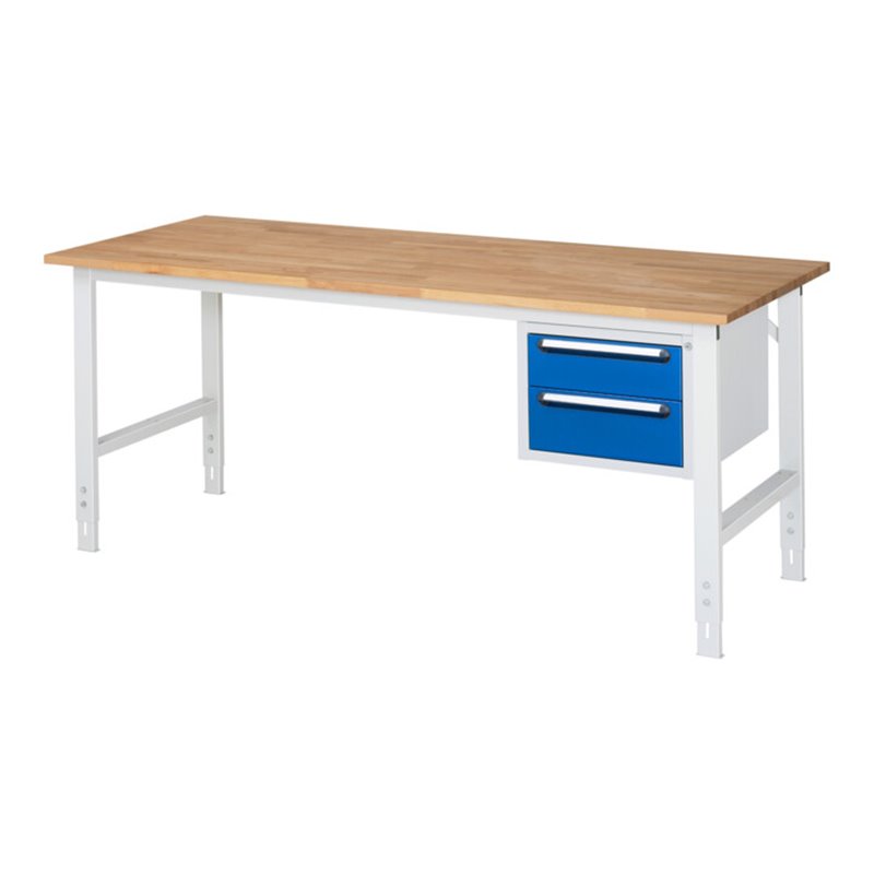 Rau Arbeitstisch Tom höhenverstellbar KM03, B2000xT800xH760-1080mm, B-Platte-25mm