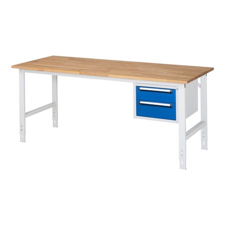 Rau Arbeitstisch Tom höhenverstellbar KM03, B2000xT800xH760-1080mm, B-Platte-25mm